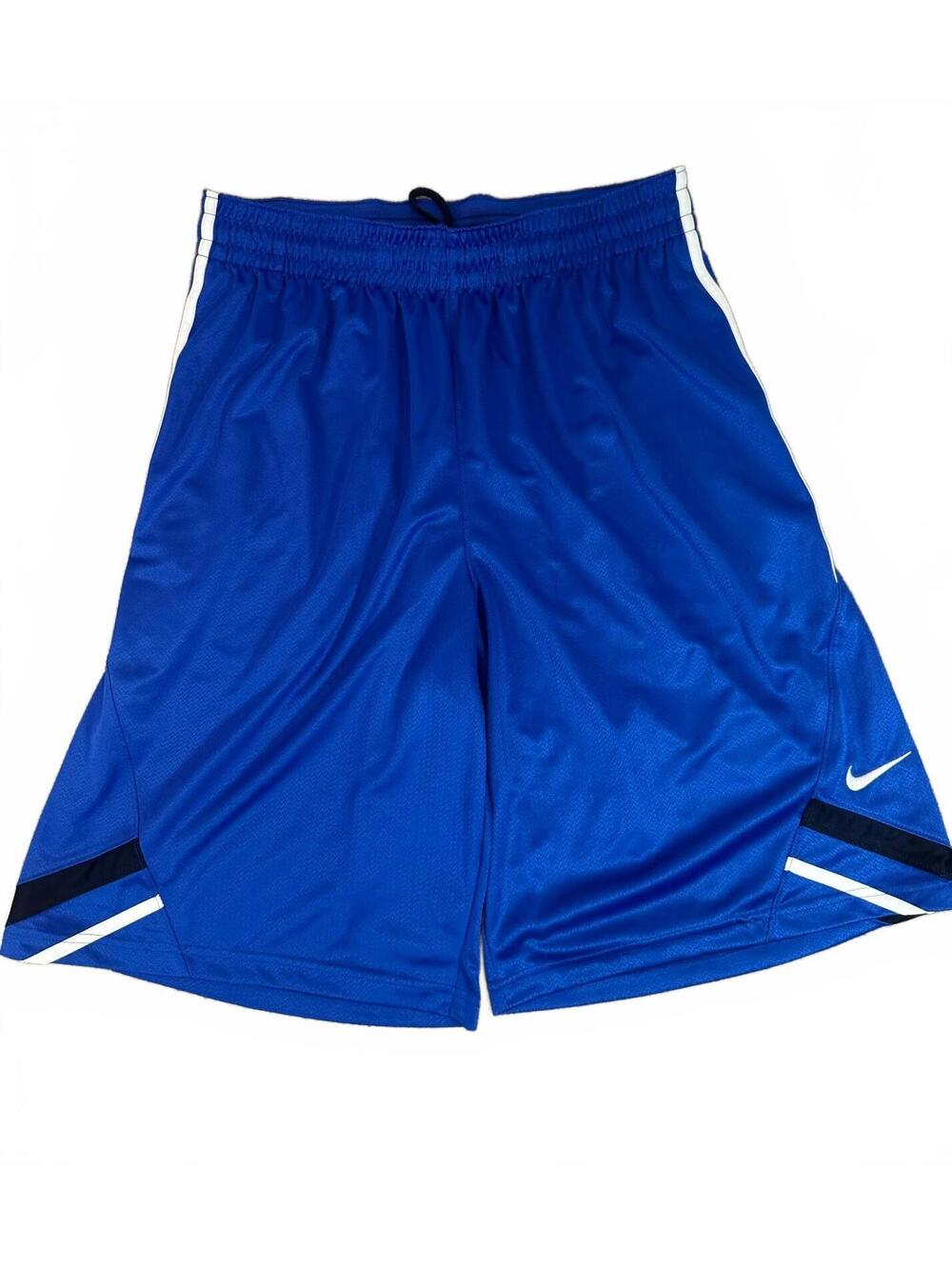 New Men’s Sz L Nike Blue Dri-FIT Basketball Shorts Drawstring Pockets Gym
